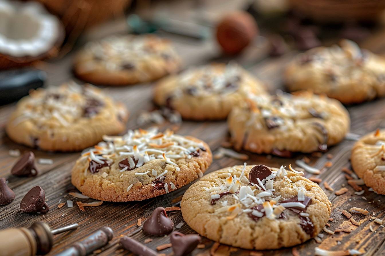 Biscuits à la noix de coco et au chocolat